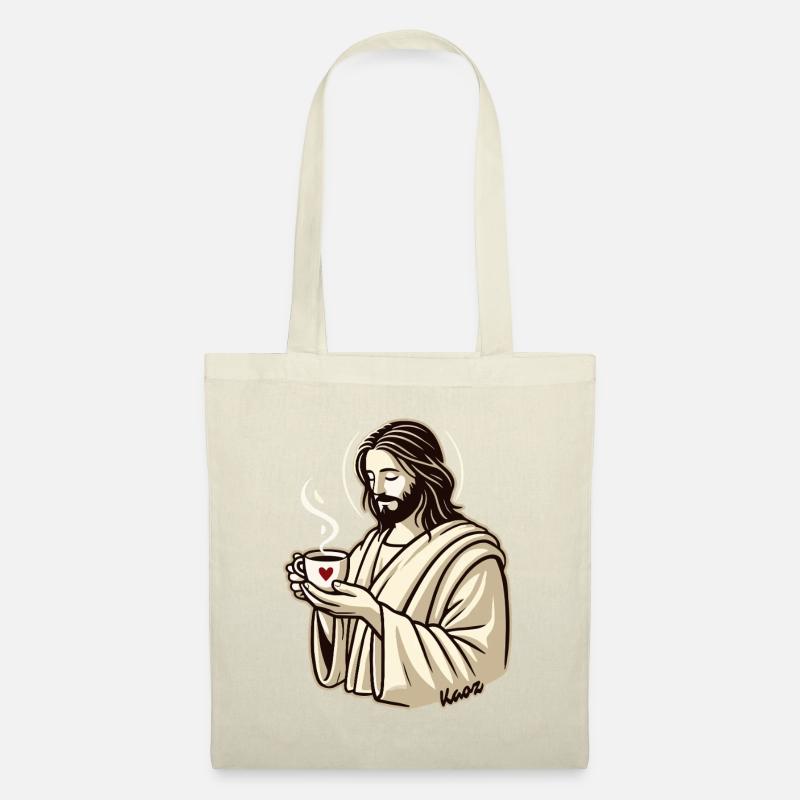 Jesus-Typ liebt Kaffee - Stoffbeutel - Natur