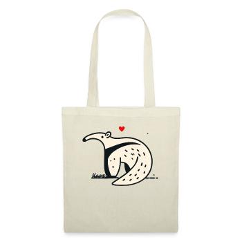 Drôle de fourmilier avec cœur - Sac en tissu - nature - Devant
