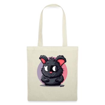 Lustiger Hase mit Skibrille - Stoffbeutel - Natur - Vorne