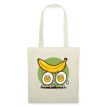 Two sad eggs carry a banana - Tote Bag - nature - Front