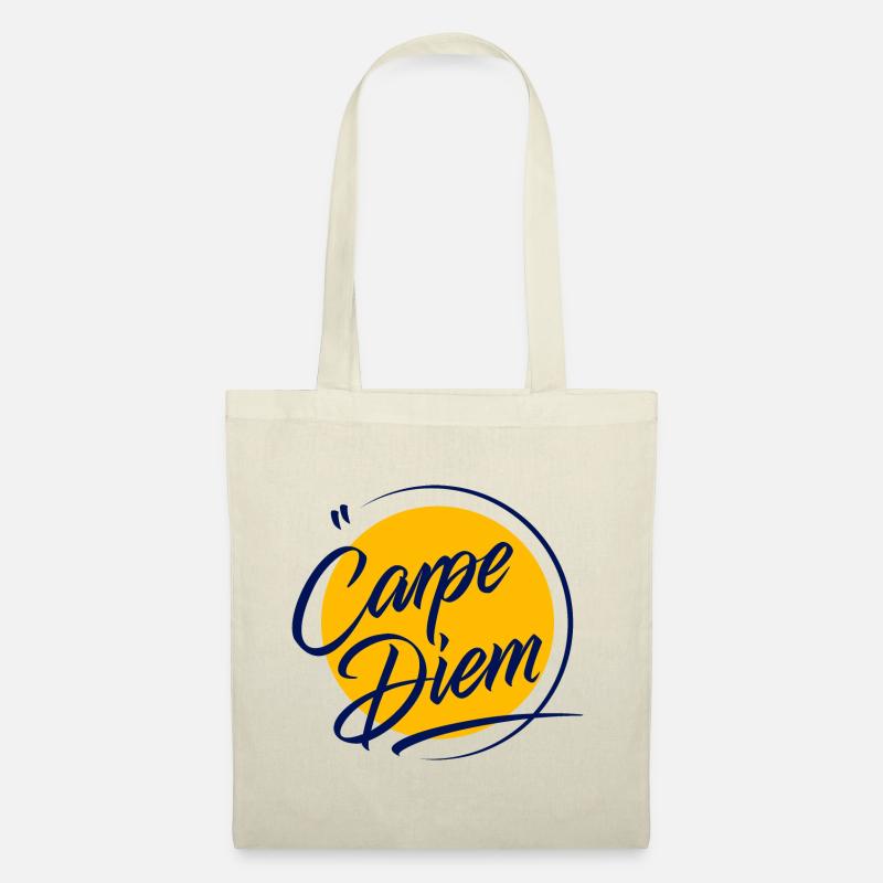 Abzeichen Vintage Carpe Diem - Stoffbeutel - Natur