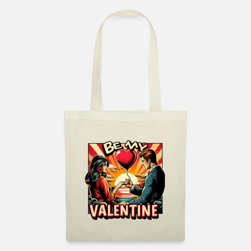 Sois mon Valentin - Sac en tissu - nature