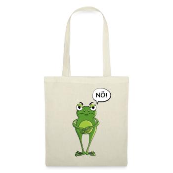 Statement Frosch Sturkopf lustige Kröte Geschenk - Stoffbeutel - Natur - Vorne