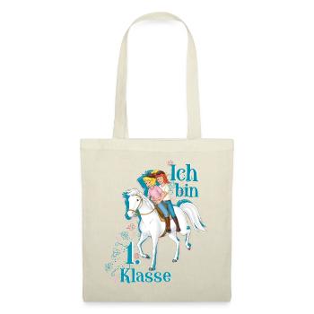 Bibi und Tina Ich Bin 1. Klasse - Stoffbeutel - Natur - Vorne
