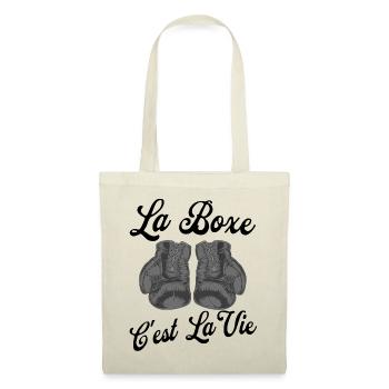 La boxe, c'est la vie.. - Sac en tissu - nature - Devant