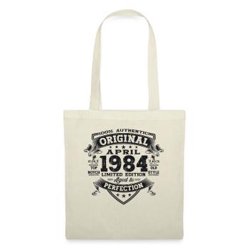 39e anniversaire homme April Né 1984 Original - Sac en tissu - nature - Devant