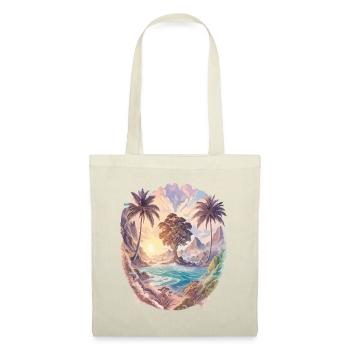 Nature Landscape Watercolor Exotic Palm Trees - Tote Bag - nature - Front