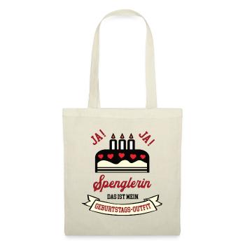 Spenglerin Geburtstag Geburtstagsoutfit Klempnerin - Stoffbeutel - Natur - Vorne