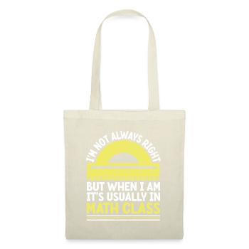 Math Teacher School Teacher Funny Maths Teachers S - Stoffbeutel - Natur - Vorne
