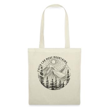 Faith can move Mountains, christliches Geschenk. - Stoffbeutel - Natur - Vorne