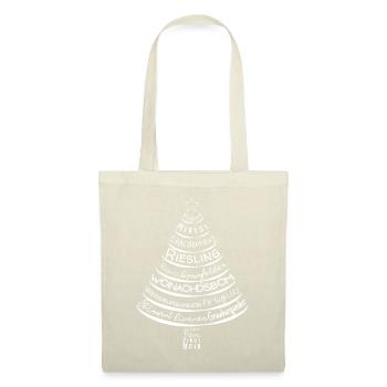 Weihnachtsbaum mit verschiedenen Weinsorten - Stoffbeutel - Natur - Vorne