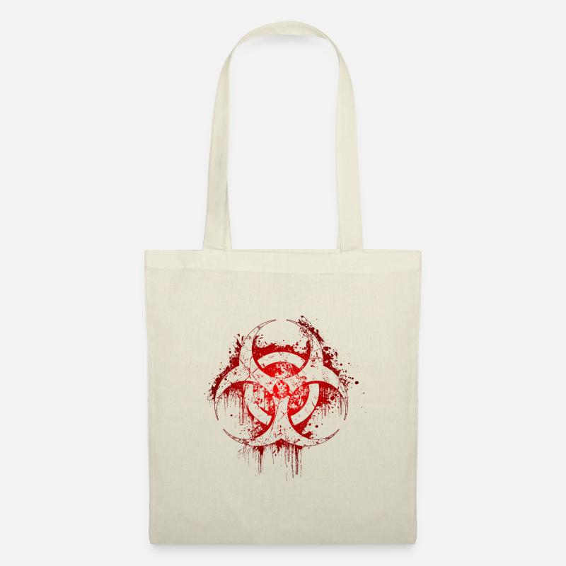 bio biohazard BIOGEFAHR gothic cyber punk - Stoffbeutel - Natur