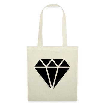 Diamant, symbole, amour, fidélité, mariage, mariée - Sac en tissu - nature - Devant