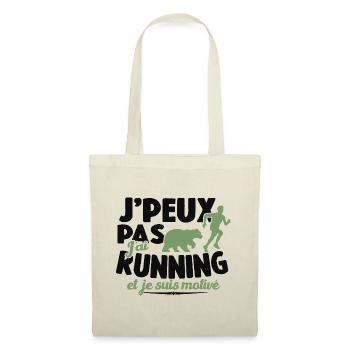 Je Peux Pas J'ai Running Et Je Suis Motivé - Sac en tissu - nature - Devant