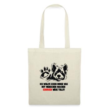 Lustiges Bären T-Shirt Design mit Spruch - Stoffbeutel - Natur - Vorne