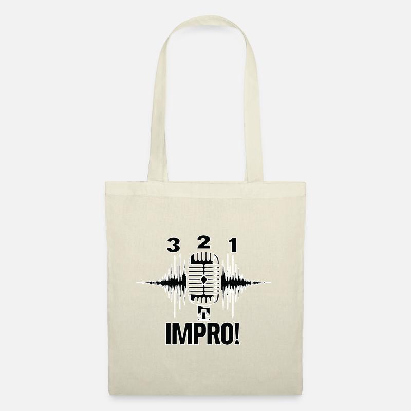 321 Impro, idée cadeau théâtre d'improvisation - Sac en tissu - nature