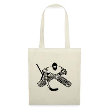 Hockey de hockey gardien de but silhouette hockey - Sac en tissu - nature - Devant
