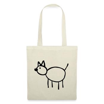 Sketch line drawing drawing children's picture dog - Tote Bag - nature - Front