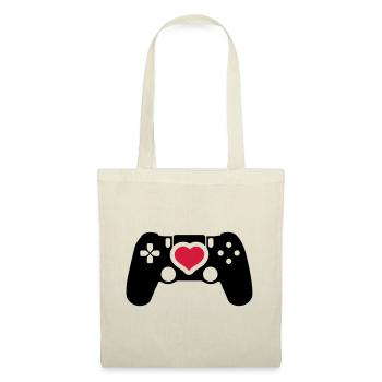 amour coeur contrôleur gamer - Sac en tissu - nature - Devant