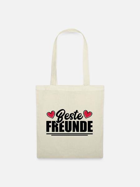 Beste Freunde Freundschaft - Stoffbeutel - Natur