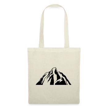 Montagnes symbole de montagnes icône de la nature - Sac en tissu - nature - Devant