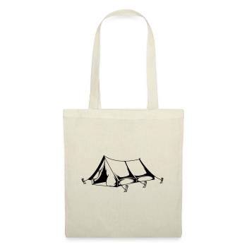 tente camping symbole tentes nature - Sac en tissu - nature - Devant