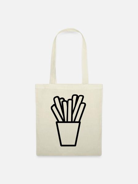 Pommes frites - Stoffbeutel - Natur