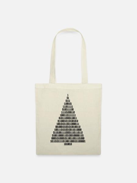 Weihnachten Weihnachtsbaum Binärcode Informatiker - Stoffbeutel - Natur