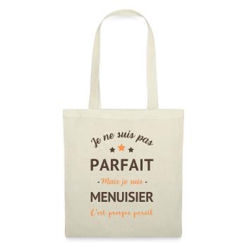 Menuisier parfait humour homme - Sac en tissu - nature - Devant