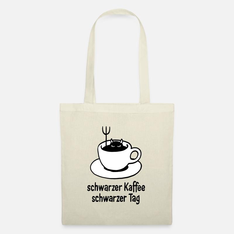schwarzer Kaffee – schwarzer Tag - Stoffbeutel - Natur