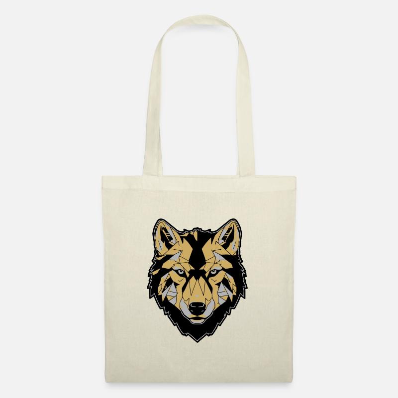 Wolf's Face, Gold - Tote Bag - nature