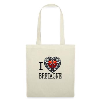 i love bretagne coeur de chevalier - Sac en tissu - nature - Devant