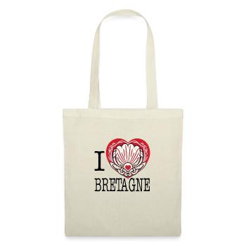 I Love Bretagne Heart Scallop Shell - Tote Bag - nature - Front