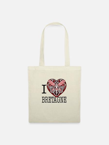 I Love Brittany Celtic Fairy Heart - Tote Bag - nature