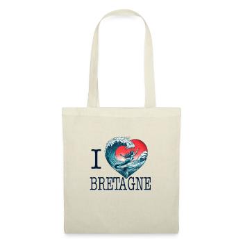 I Love Bretagne Mermaid Wave - Tote Bag - nature - Front
