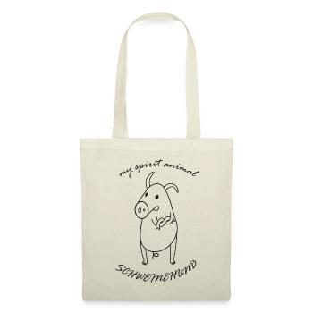 Schweinehund spirit animal - Stoffbeutel - Natur - Vorne