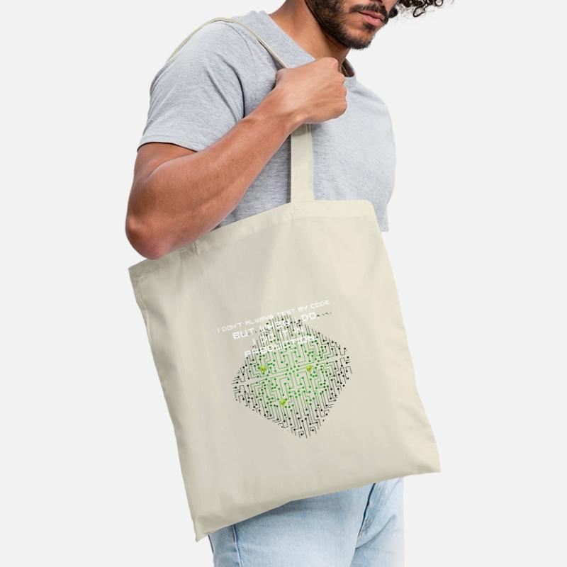 test code nerd joke proverbe pc programmeur geek i Sac en tissu