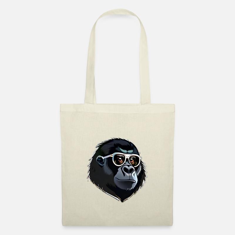 Gorilla-Kopf - Stoffbeutel - Natur
