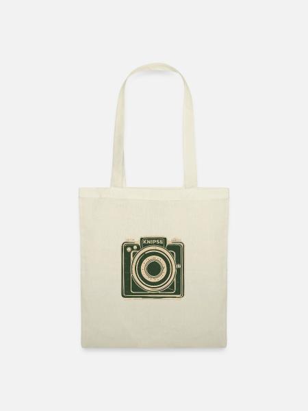 Knipse vintage Fotokamera Logo - Stoffbeutel - Natur