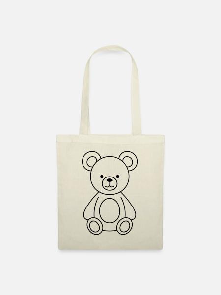 Teddybär - Stoffbeutel - Natur