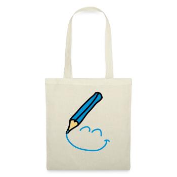 doodle_smiley_3c - Sac en tissu - nature - Devant
