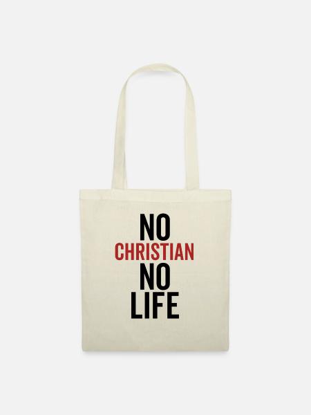 Kein Christ Kein Leben - Stoffbeutel - Natur
