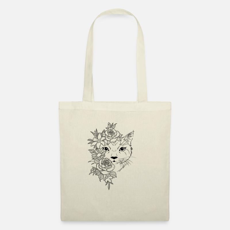Katze - Stoffbeutel - Natur