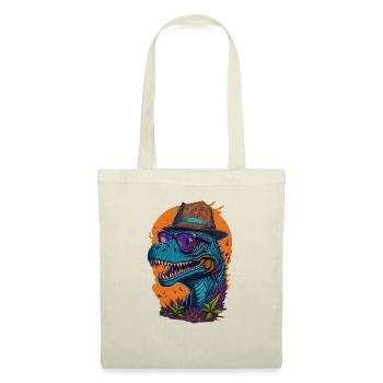 Dinosaur with hat and glasses Funny Fashionable - Tote Bag - nature - Front