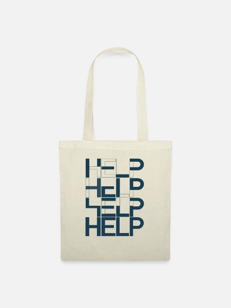 Help - Stoffbeutel - Natur