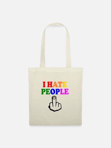 I hate people - Stoffbeutel - Natur
