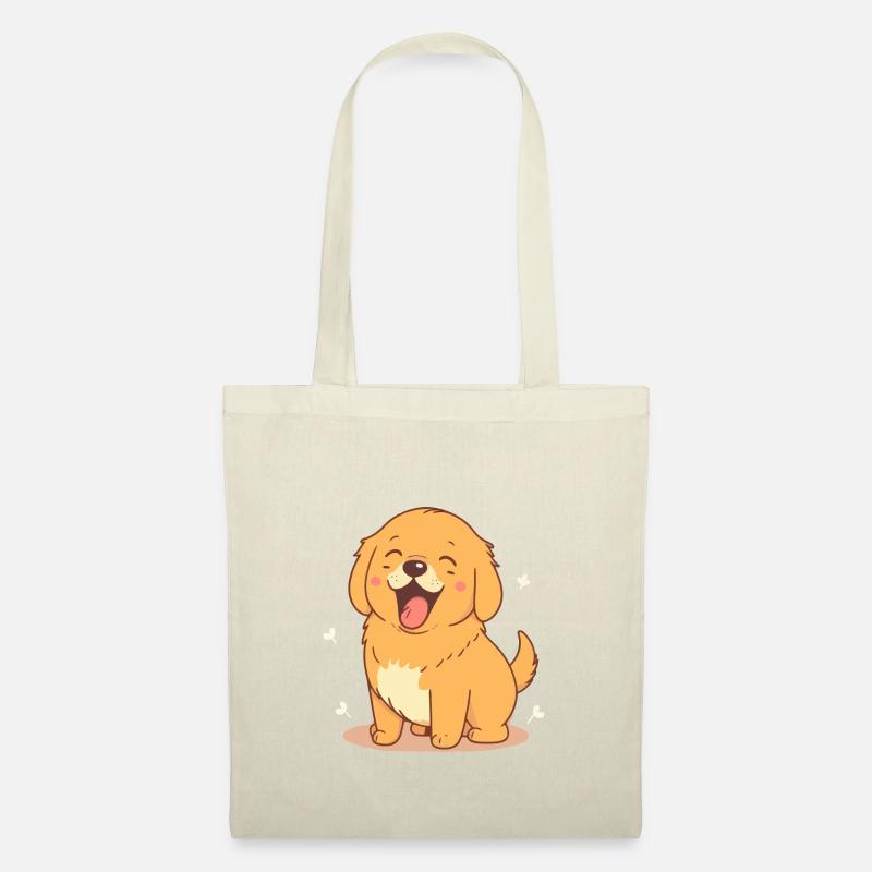 Chibi Golden Retriever - Stoffbeutel - Natur