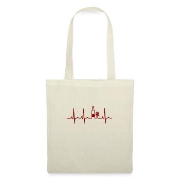 wine wine wine gift shop ekg heartbeat - Tote Bag - nature - Front