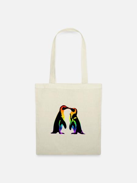 LGBT schwule verliebt Pinguine - Stoffbeutel - Natur