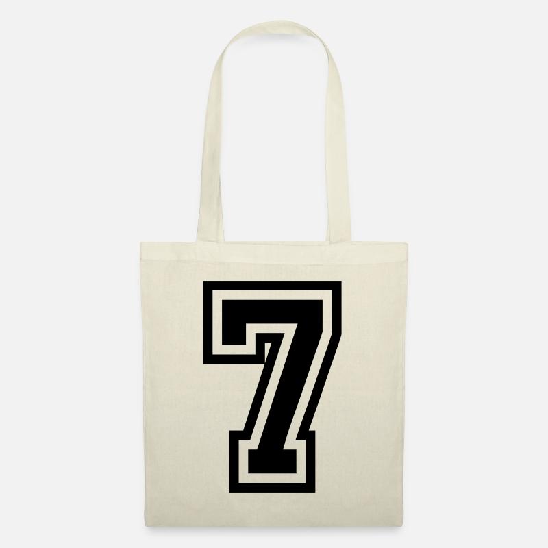 7 Zahl symbol - Stoffbeutel - Natur